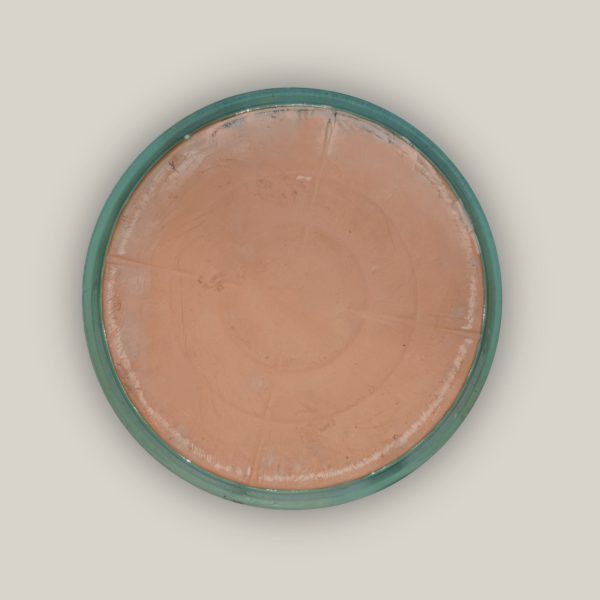 6135H1FS - Round | Turquoise Ceramic Plant Saucer | High Fired Ecofriendly Clay - Sizes 8 -24  - FREE SHIPPING For Sale