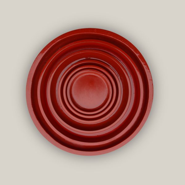 6135H44FS - Round | Chili Red Ceramic Plant Saucer | High Fired Ecofriendly Clay - Sizes 8 -24  - FREE SHIPPING For Discount