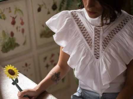 Constelacion Ivory Blouse For Cheap