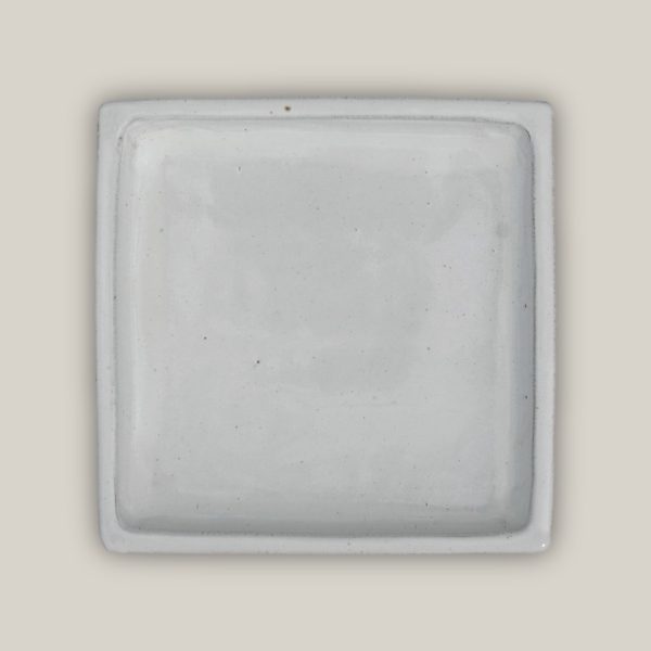 3127L4FS - Square | White Ceramic Plant Saucer | High Fired Ecofriendly Clay - Sizes 8 -15  - FREE SHIPPING Online