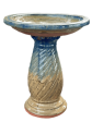 307MFS - Small Ornate Ceramic Bird Bath- FREE SHIPPING on Sale