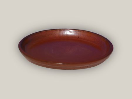 6135H42FS - Round | Copper Red Ceramic Plant Saucer | High Fired Ecofriendly Clay - Sizes 8 -24  - FREE SHIPPING For Cheap