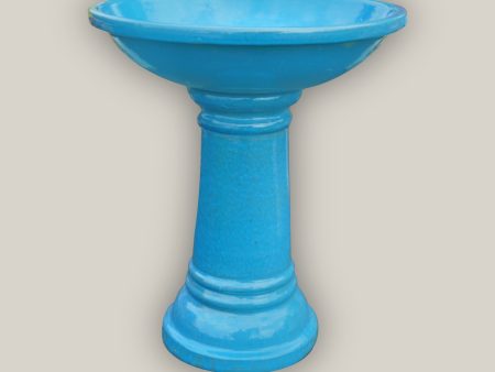 3103L37 - Sky Blue Ceramic Bird Bat-Blue Stand Sale