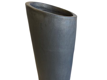 8331N14 - Matte Black Slanted Ceramic Planter Discount