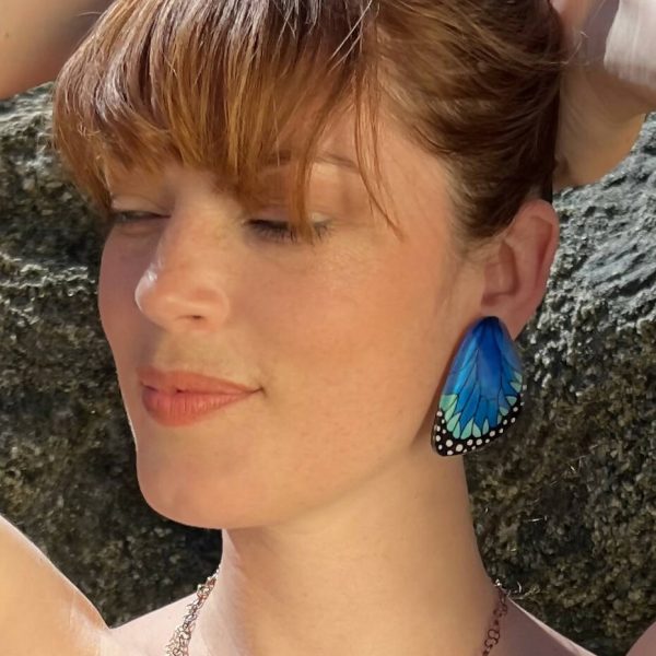 Large Morpho Wing Earrings Online Sale