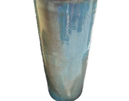 6119H4FS - Light Turquoise Tall Cylinder Planter  -FREE SHIPPING For Discount