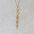 5 STARS NECKLACE, PLATED IN 24K GOLD on Sale