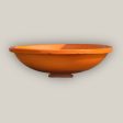 3103L36 - Atomic Orange Round Ceramic Bird Bath For Discount