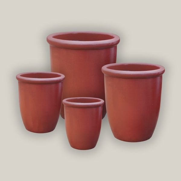 6026H44FS - Chili Red Cana Pot - FREE SHIPPING For Sale