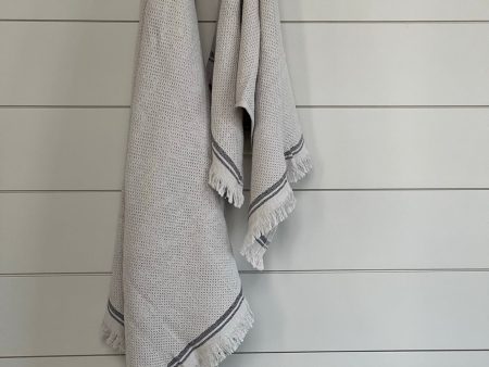 PARGA WAFFLE TURKISH TOWEL - STONE GREY on Sale