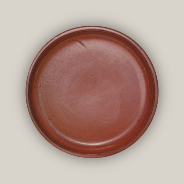 6135H42FS - Round | Copper Red Ceramic Plant Saucer | High Fired Ecofriendly Clay - Sizes 8 -24  - FREE SHIPPING For Cheap