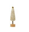 WOOL GLITTER TREE WITH LED & GOLD STAR For Discount