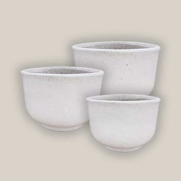 3043L4FS - White Contemporary Low Ceramic Bowl FREE SHIPPING For Discount