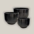 3043L1FS - Black Contemporary Low Ceramic Bowl FREE SHIPPING Discount