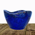 6030H47FS - Blue Wavy Rim Low Bowl - FREE SHIPPING Discount