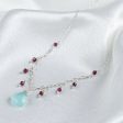 Valparaiso Necklace - chalcedony and garnet. on Sale