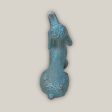 606R1A - Antique Aqua Long-Eared Dog Pottery Accent For Sale