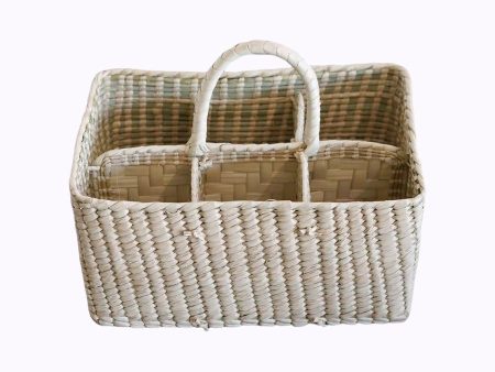 Palm Leaf Basket and Holder for 6 Online Hot Sale