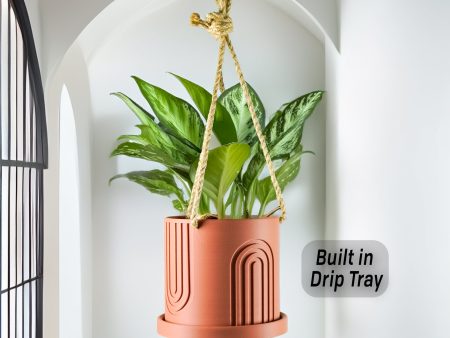 Indoor Hanging Planter for Indoor, 4 or 5 inch Hanging Plant Pot Unique Gift, 3D Printed Planter, Outdoor Patio Decor, Cottagecore Decor,BOW Supply