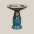 307MFS - Small Ornate Ceramic Bird Bath- FREE SHIPPING on Sale