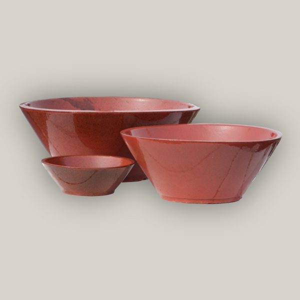 372L6F - Tropical Red Low Wide Planter-FREE SHIPPING For Sale