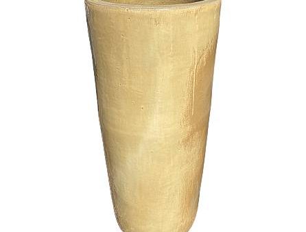 6119H39 - Yellow Cream Tall Cylinder Planter Cheap