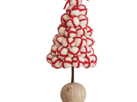 WOOL FELT TREE W  POM POM For Sale