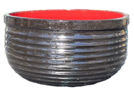 3123L14FS - Bright Red Ceramic Pond Planter - Glazed Inside - No Hole FREE SHIPPING For Sale