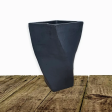 8086N14 - Matte Black Twisted Ceramic Pot For Discount