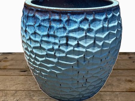 6105H4 - Light Turquoise Honeycomb Planter Online now