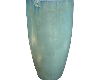 6036H1 FS- Turquoise Tall Tapered Cylinder Planter - FREE SHIPPING Sale