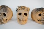 Raw Clay Flowers Calavera Skull For Sale