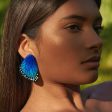 Large Morpho Wing Earrings Online Sale