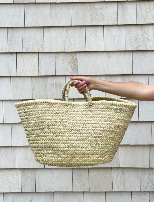 WOVEN RAFFIA MARKET BASKET Online Hot Sale