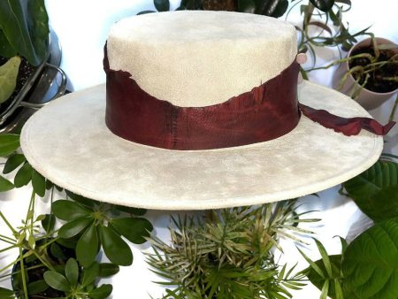 White Suede Hat Sale