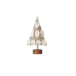 WOOL FELT TREE WITH EMBROIDERY AND WOOD BASE IN GREY & CREAM on Sale