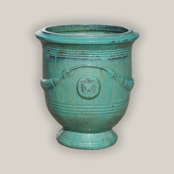 1-4023AQFS - Aqua Medallion Urn - FREE SHIPPING For Sale