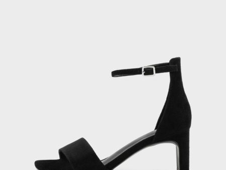 Luisa is the high-heeled sandals Black suede  - Vagabon For Cheap