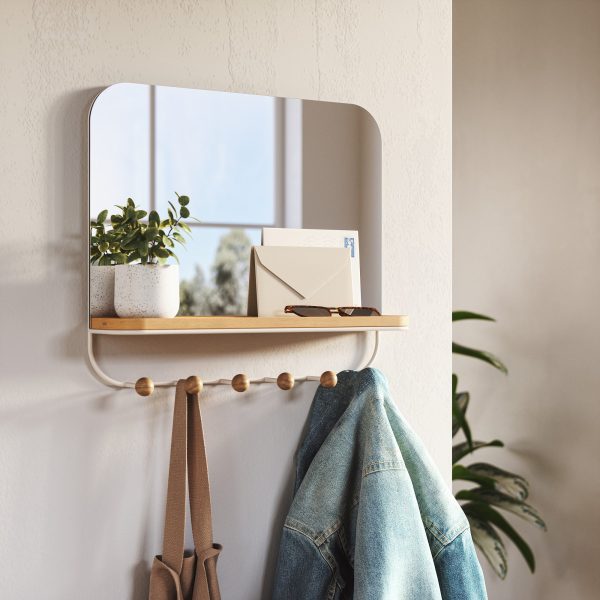 Estique Mirror with Hooks Discount