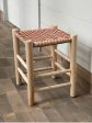 WOVEN LEATHER  STOOL For Discount