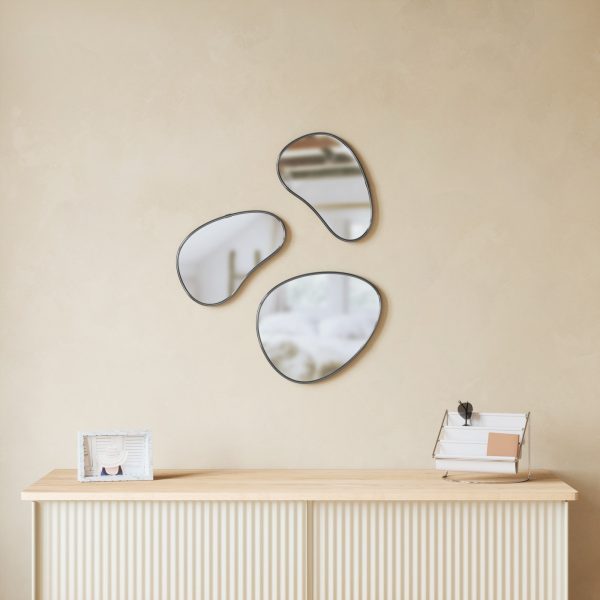 Hubba Pebble Wall Mirrors, Set of 3 Supply