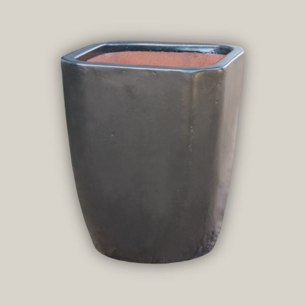 3015L1FS - Matte Black Modern Tapered Square Planter - FREE SHIPPING Online Hot Sale