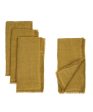 LINA LINEN NAPKINS, CUMIN SET OF 4 For Cheap