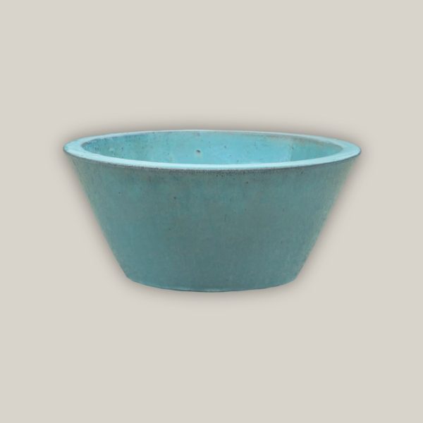 6028H1FS - Turquoise Low Cone Pot - FREE SHIPPING Discount