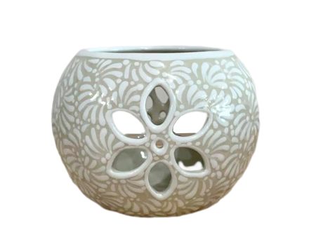 White Talavera Candle Holder For Cheap