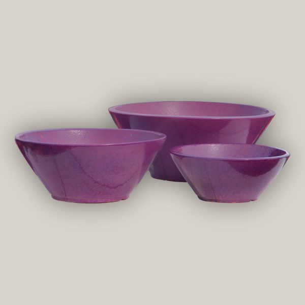 372L19F - Purple Low Wide Planter-FREE SHIPPING For Sale