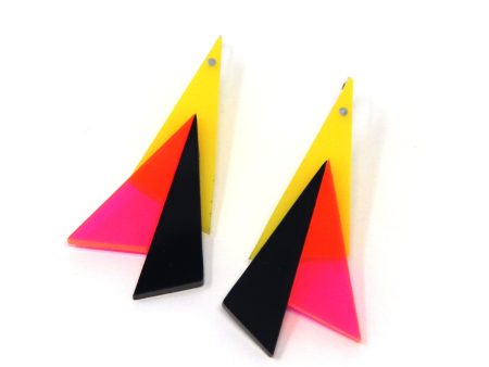 Three Piece Acrylic Earrings on Sale