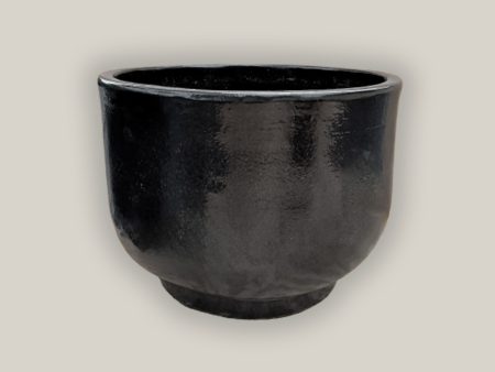 3043L1FS - Black Contemporary Low Ceramic Bowl FREE SHIPPING Discount