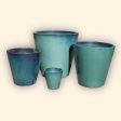 6024H1FS - Turquoise Cone Planter - FREE SHIPPING Hot on Sale