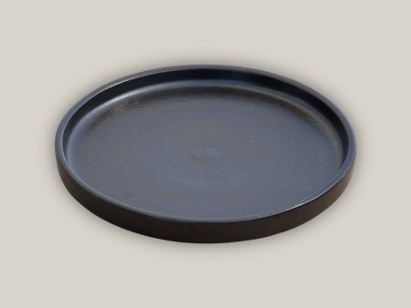 3125L1A - Round | Black Ceramic Plant Saucer | High Fired Ecofriendly Clay - Sizes 8 -19.5  - FREE SHIPPING Fashion